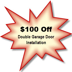 $100 Off Double Garage Door Install